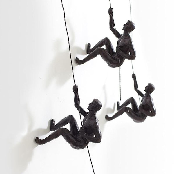 Climbing Man Wall Art Etsy