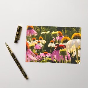 Carte de Vœux Personnalisable – Les Fleurs Dorées de Limoilou - Impression Haut de Gamme - Message et Photo au Choix