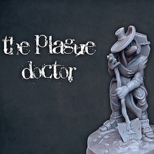 Plague Doctor Miniature with Base  | RPG Minis | DND | D&D | RPG | Tabletop Gaming |  From Roleplaying Miniatures