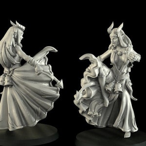 Female Tiefling Monk Miniature  | RPG Minis | D&D | DND | RPG | Tabletop Gaming |  From Cross Lances