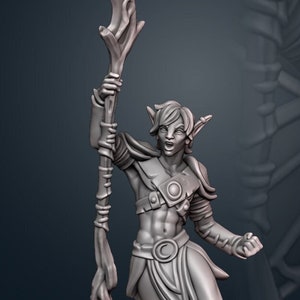 Male Firbolg Druid Miniature  | RPG Minis | D&D | DND | RPG | Tabletop Gaming |  From Galaad Miniatures