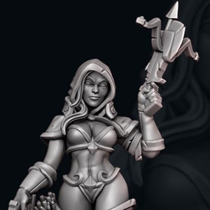 Female Rogue Miniature (2 Versions)  | RPG Minis | D&D | DND | RPG | Tabletop Gaming |  From Galaad Miniatures