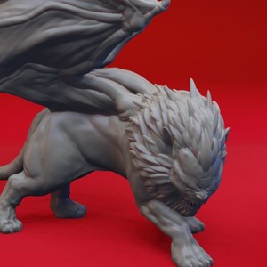 Manticore Miniature  | RPG Minis | D&D | DND | RPG | Tabletop Gaming |  From Yasashii Kyojin Studios