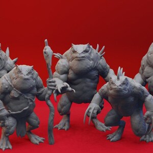 Slaad Miniatures  | RPG Minis | D&D | DND | RPG | Tabletop Gaming |  From Yasashii Kyojin Studios