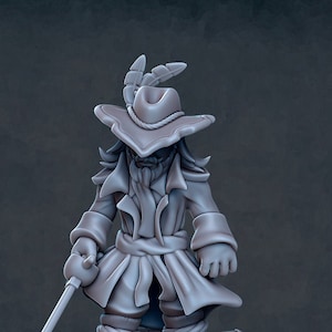 Gnome Fighter/Duelist Miniature  | RPG Minis | DND | D&D | RPG | Tabletop Gaming |  From Roleplaying Miniatures
