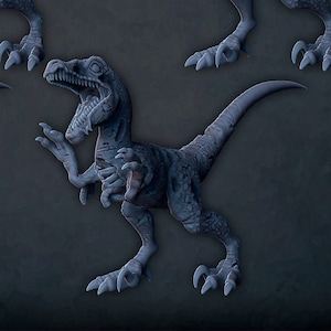 Velociraptor Miniatures - 4 Versions  | RPG Minis | DND | D&D | RPG | Tabletop Gaming |  From Roleplaying Miniatures