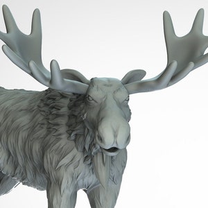 Moose Miniature  | RPG Minis | D&D | DND | RPG | Tabletop Gaming |  From 3D IPStudios