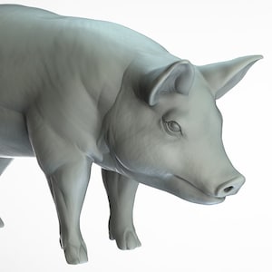 Pig Miniature  | RPG Minis | D&D | DND | RPG | Tabletop Gaming |  From 3D IPStudios
