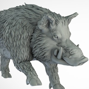Wild Boar Miniatures (2 variations)  | RPG Minis | D&D | DND | RPG | Tabletop Gaming |  From 3D IPStudios