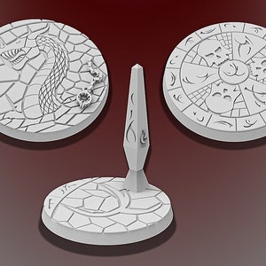 50mm Dark Elf Bases | Miniature Bases | D&D  | RPG | Tabletop Gaming |  From BasicAid