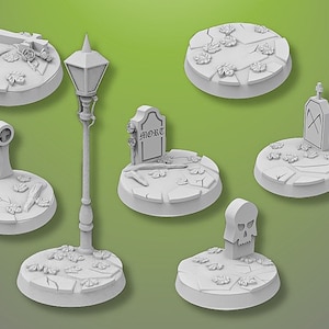30mm Graveyard Bases | Miniature Bases | D&D  | RPG | Tabletop Gaming |  From BasicAid