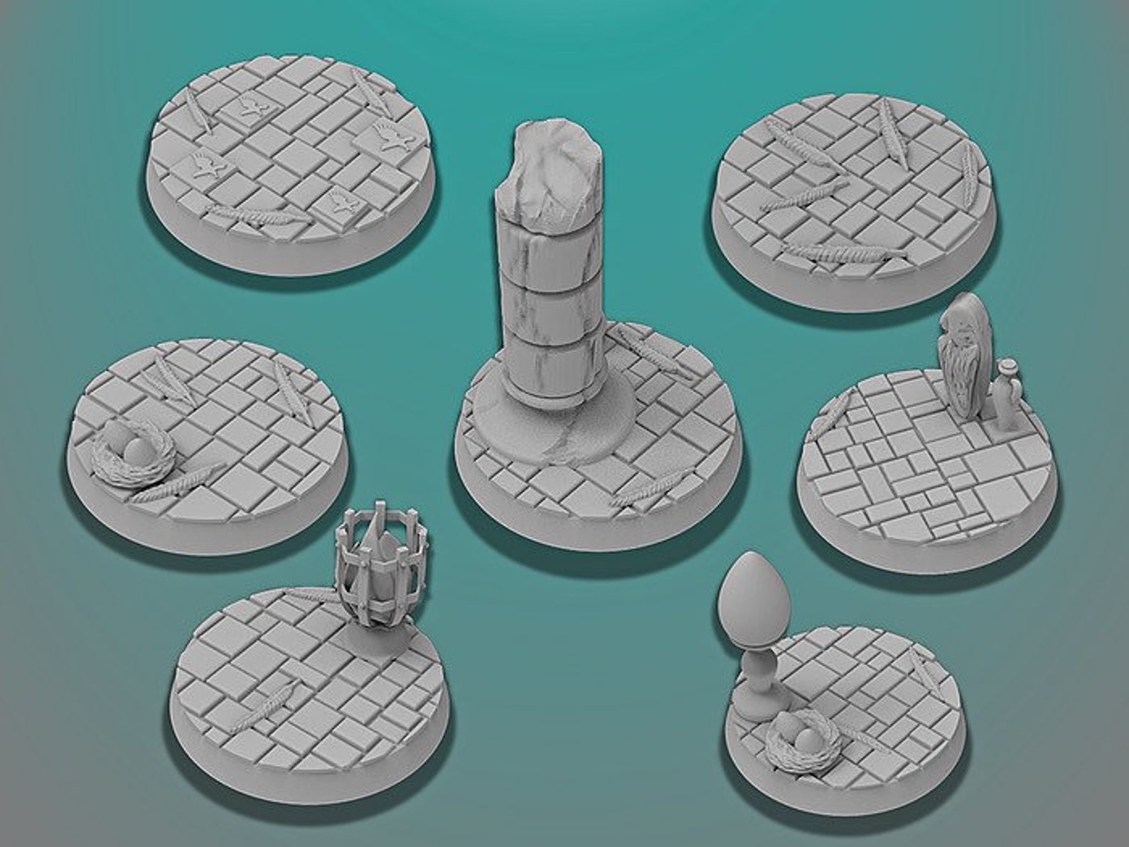 30mm Rookery Bases Miniature Bases D&D RPG Tabletop Etsy