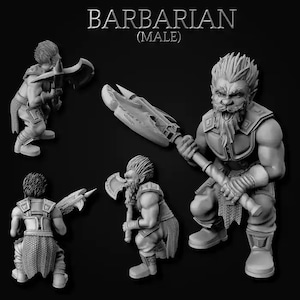 Elliwyn Heatherlark - Gnome Barbarian Miniature, 25mm Heroic Scale, Unpainted & Unassembled For Tabletop Gaming - View #8