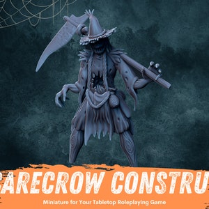 Scarecrow Construct Miniature | RPG Halloween Minis | DND Scarecrow | D&D Zombie | RPG Villain | Tabletop Gaming | Spooky Enemies