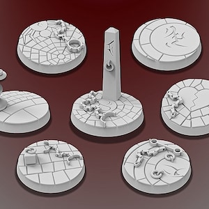 30mm Dark Elf Bases | Miniature Bases | D&D  | RPG | Tabletop Gaming |  From BasicAid