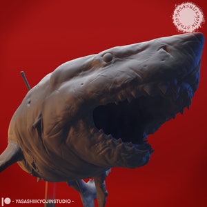 Great &quot;Wight&quot; Shark Miniature  | RPG Minis | D&D | DND | RPG | Tabletop Gaming |  From Yasashii Kyojin Studios