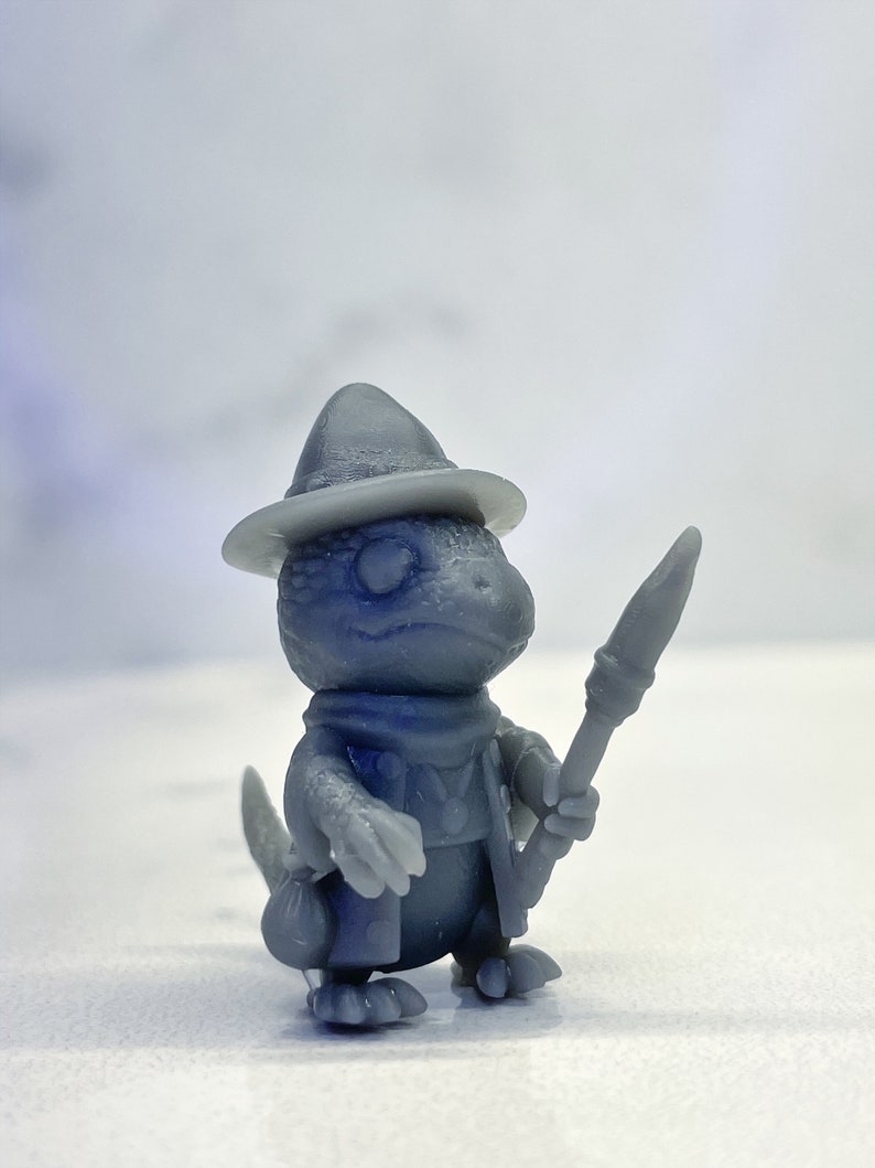 Lizard Wizard Miniature | D&D Lizardfolk Miniature | Dnd Lizard Druid ...