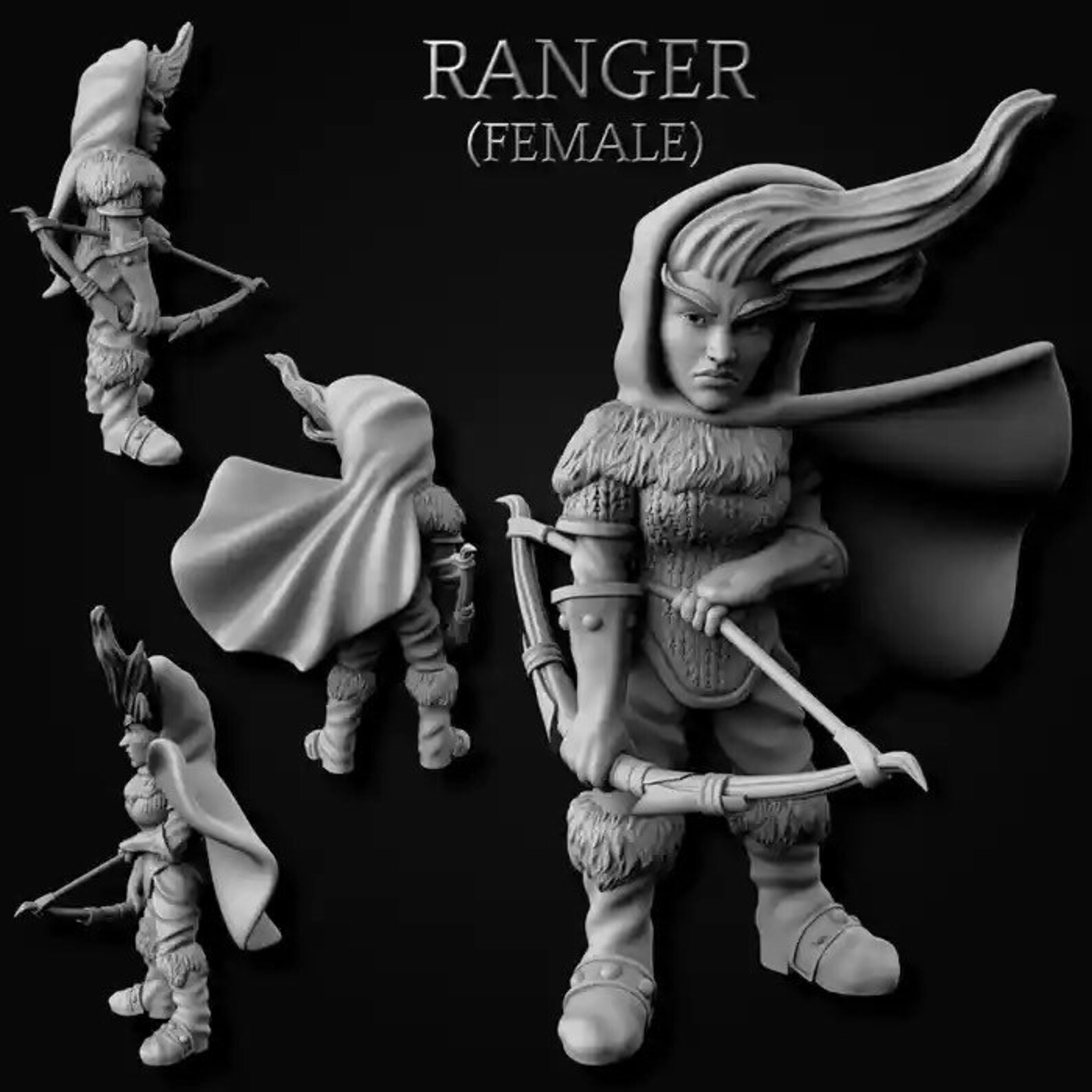 Dnd Ranger Mini Gnome Ranger (male or Female) Miniature | RPG Minis | DND | D&D | RPG ...