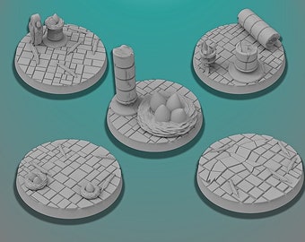 40mm Rookery Bases | Miniature Bases | D&D  | RPG | Tabletop Gaming |  From BasicAid