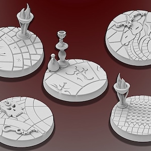 40mm Dark Elf/Drow Bases | Miniature Bases | D&D  | RPG | Tabletop Gaming |  From BasicAid