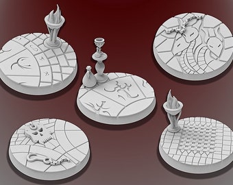 40mm Dark Elf/Drow Bases | Miniature Bases | D&D  | RPG | Tabletop Gaming |  From BasicAid