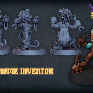 Gnome Artificer Miniature  | RPG Minis | DND | D&D | RPG | Tabletop Gaming |  From Roleplaying Miniatures