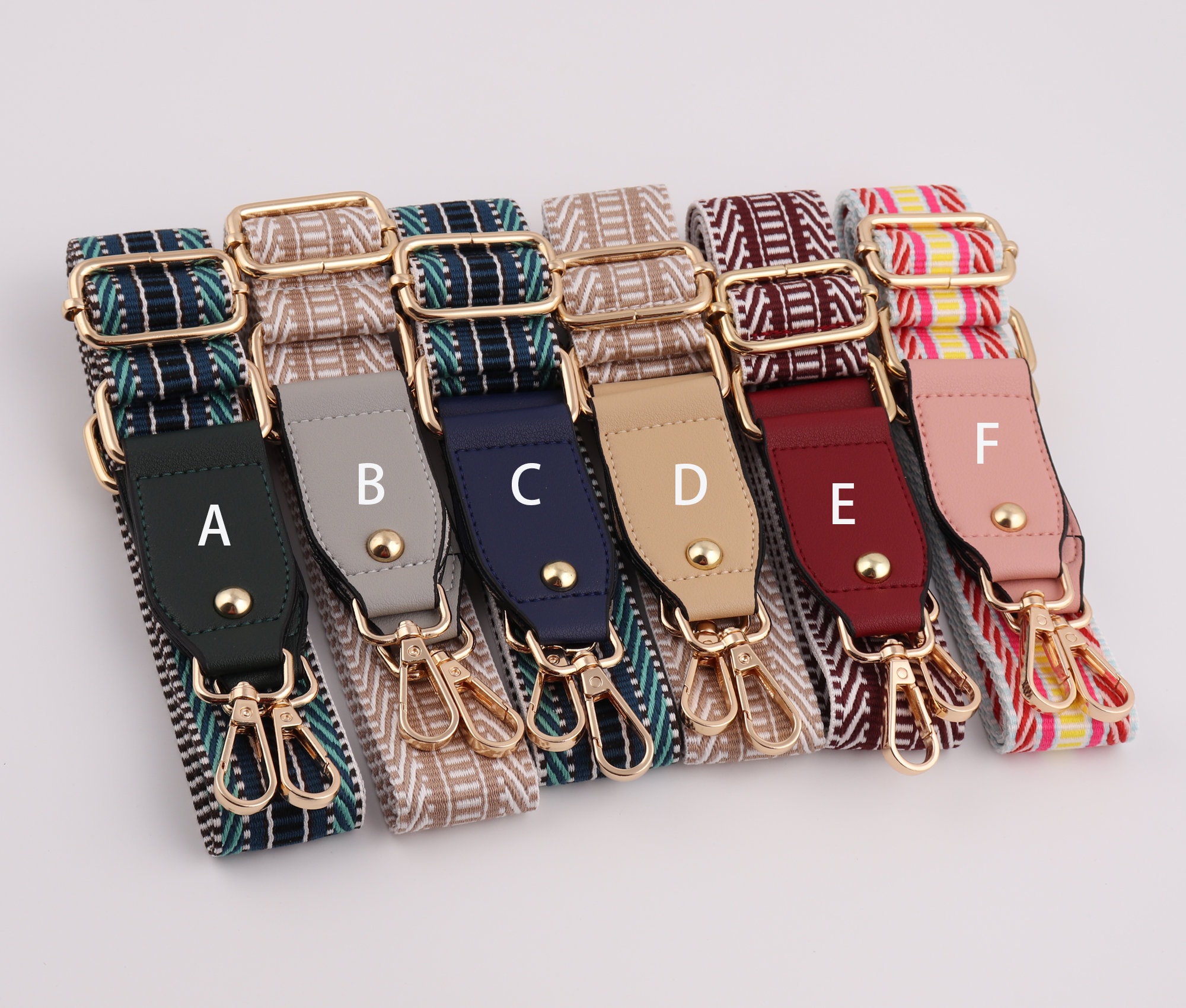 1.538mm width cotton adjuster bag strap with light Etsy