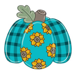 Fall Pumpkin Sunflower Pattern TEMPLATE