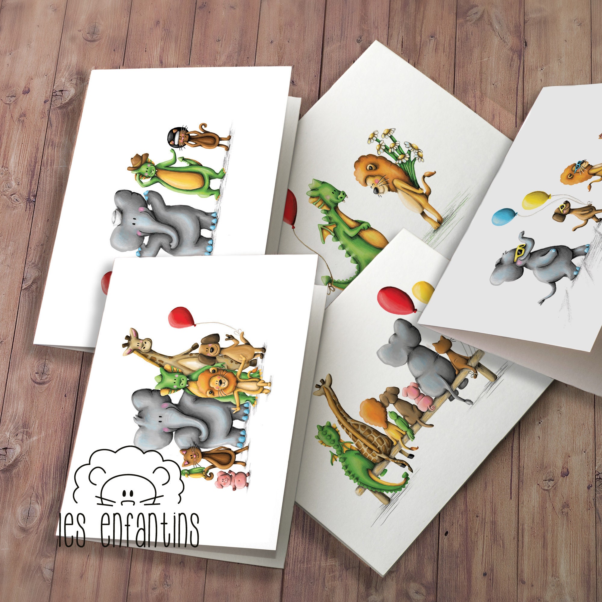 Lot of 10 greeting cards Children children's greeting  Etsy