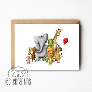 Carte d’anniversaire - Les animaux prennent la pose