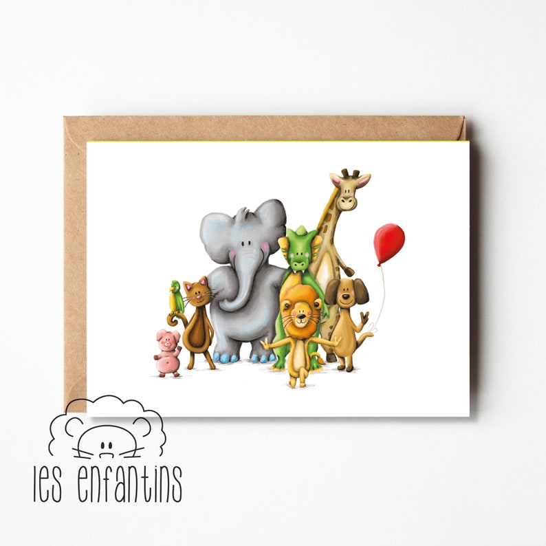 Carte d’anniversaire - Les animaux prennent la pose Bild 1