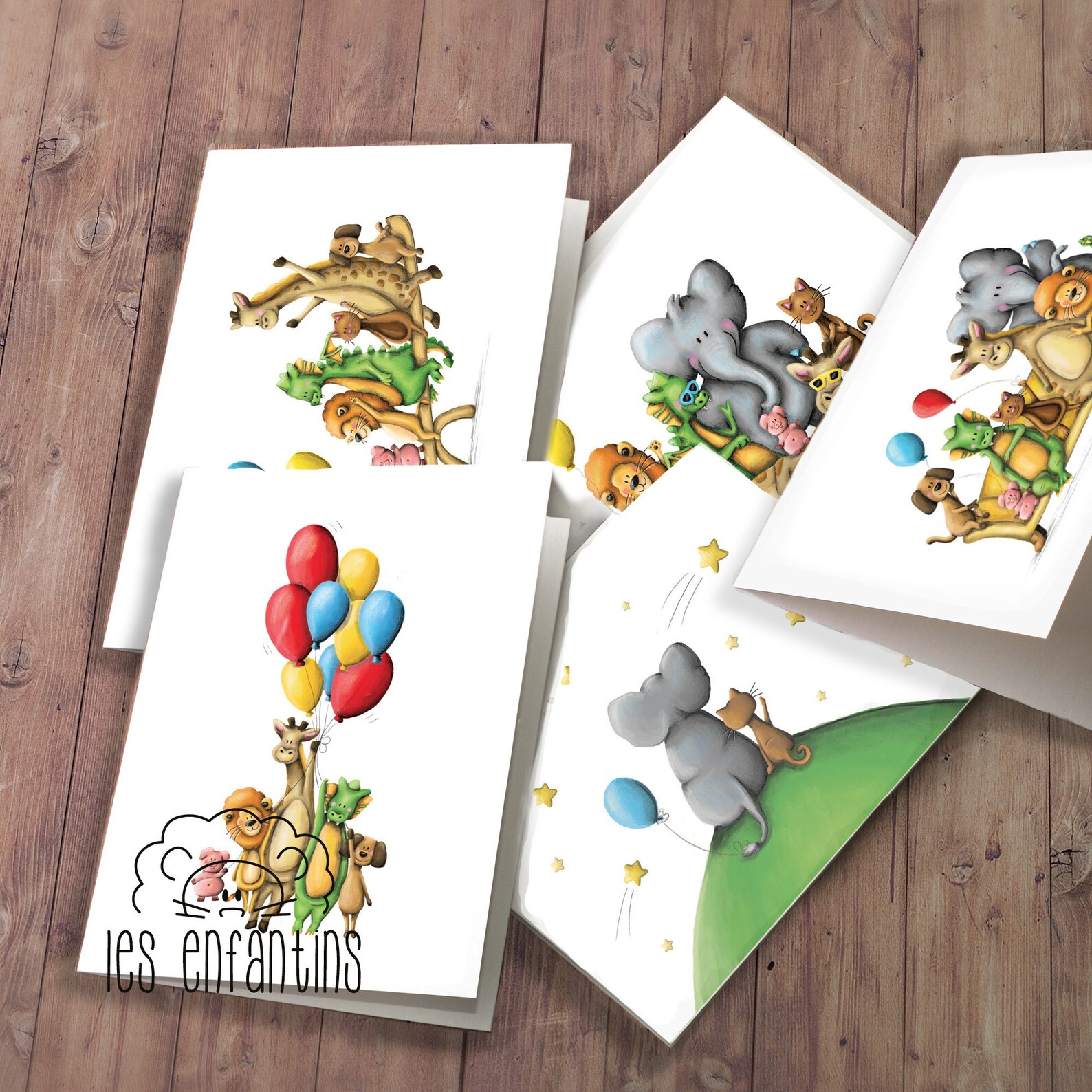 Lot of 10 greeting cards Children children's greeting  Etsy