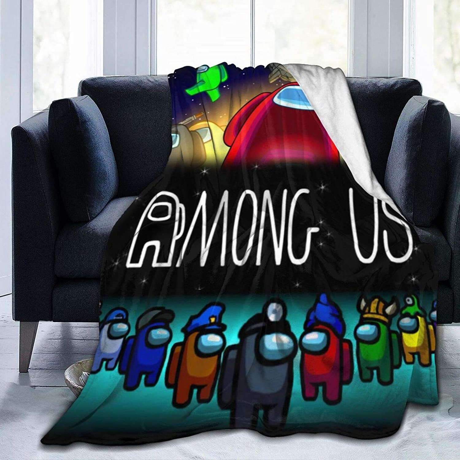 Among Us Blanket 2 Fleece Blanket Hooded Blanket Gift4Fan The