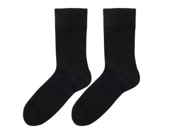 Anti-Sag Stay Up Dress Socks Jet Black