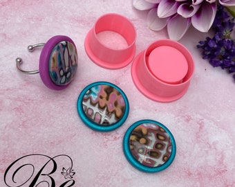 Two Part Framed Circle Polymer Clay Cutter Set for Earrings UK Clay Tools