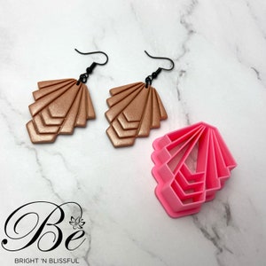 Clay Cutter Shape Art Deco Fan A | Embossing Stamp | Unique Shape Cutter | Polymer Clay Earring Cutters | UK | Cookie Cutters | Clay Tools