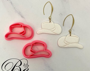 Cowboy Hat Clay Cutter for Polymer Clay Earrings | Embossed Design