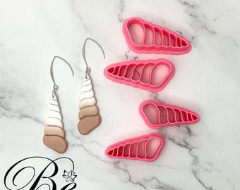 Spitze Muschel Ausstechform Polymer Clay Ohrring-Werkzeug