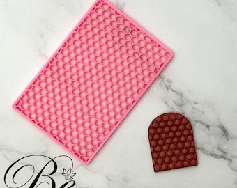 Honeycomb Texture Tile | Polymer Clay Embossing Stamp, Jewelry Making