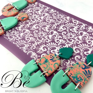 Flower Pattern | Polymer Clay Silk Screen Stencil | UK | Pattern Silkscreen | Stencils | Earrings | Jewellery | Clay Tools Silkscreens