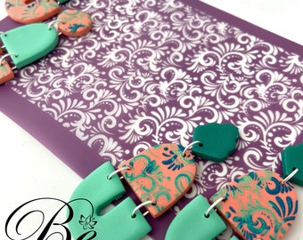 Floral Polymer Clay Silk Screen Stencil | Jewelry Making