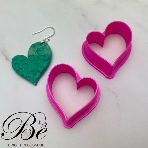 Polymer Clay Cutters Valentines Day, Valentines Polymer Clay Cutters For  Earrings Making, 3 Shapes Valentines Earring Clay Cutters, Small Valentines  Heart Clay Cutters For Polymer Clay Jewelry,3d Printed Clay Cutters