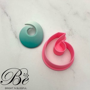 Clay Cutter Shape Elegant Twirl Polymer Clay Earring Cutters UK Cookie Cutter Fimo Clay Cutters Clay Tools image 1