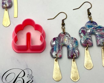 Cortador de arcilla con arcoíris / Herramienta para aretes de arcilla polimérica