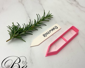 Herb Label Polymer Clay Cutter | Plant Marker, Garden Tag