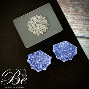 Timbro per incisione / Effetto rilievo / Bellissimo motivo / Strumenti in argilla polimerica / Facile da usare / Orecchini per goffratura / Mandala 1