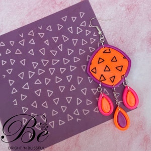 Abstract Pattern Triangles Mini | Polymer Clay Silk Screen Stencil | UK | Pattern Silkscreen | Stencils | Earrings | Clay Tools