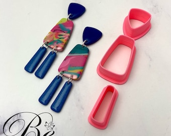Polymer Clay Earring Cutters | Triangle, Rounded Rectangle Shapes