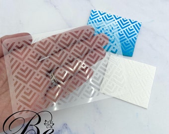 Stencil Texture Sheet 002 | Polymer Clay Earrings | UK | Clay Tools | Pattern | Embossing | Flexible Debossing Stamp | Craft Supplies