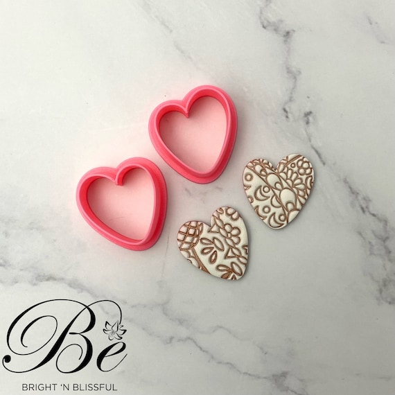 Clay Cutter Heart Freeform Shape E polymer Clay Earring Cutter UK